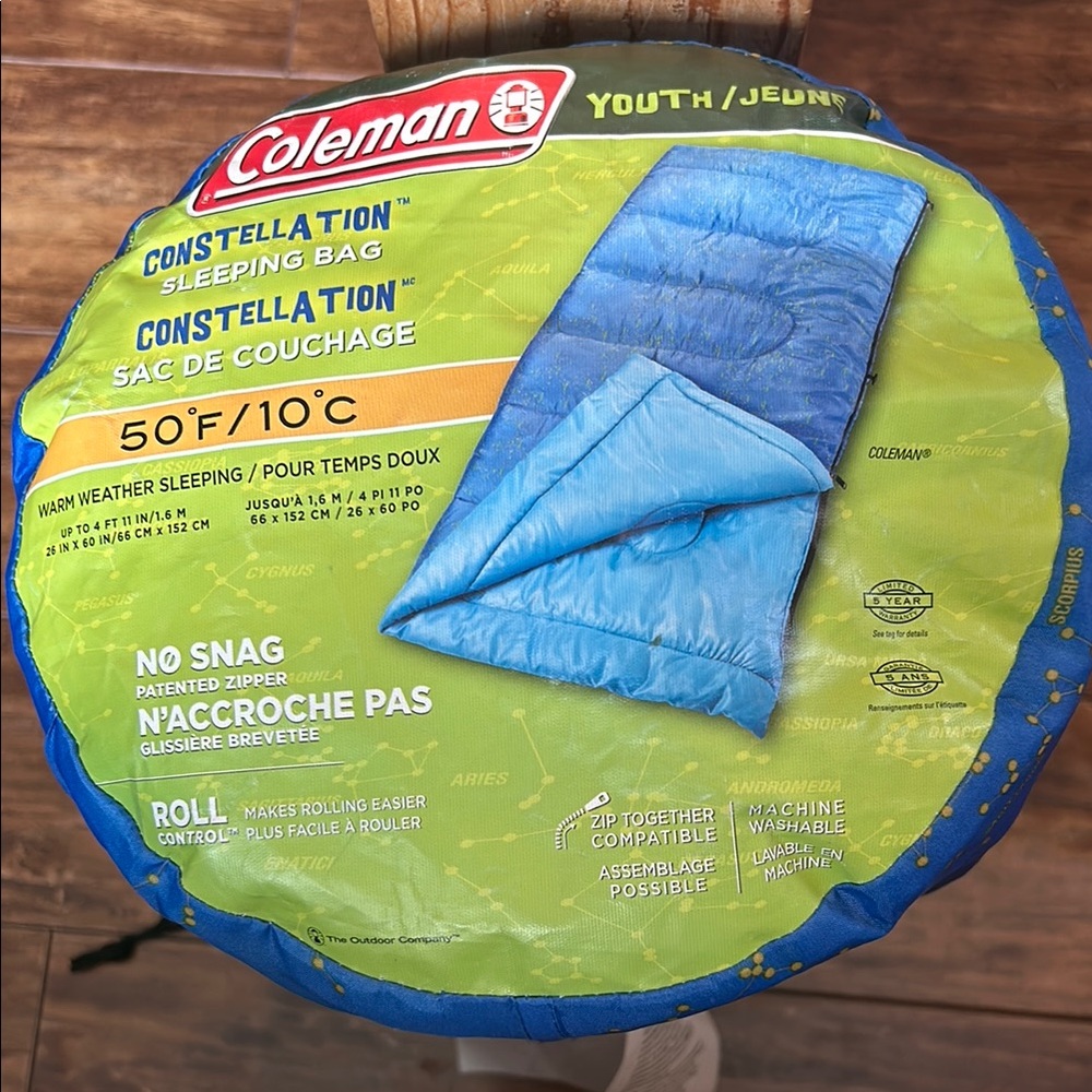 Coleman Blue Constellation Youth Sleeping Bag